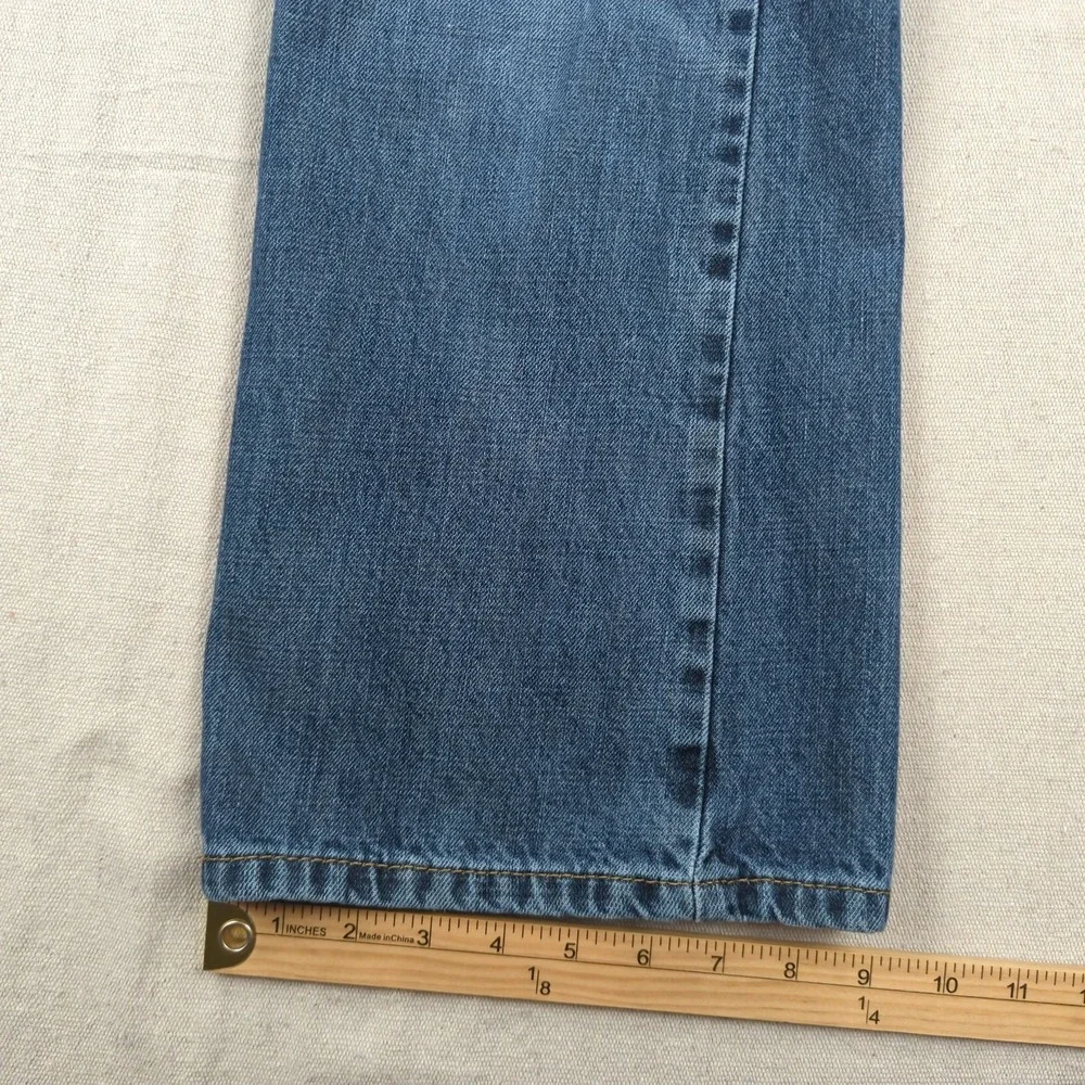 Levis Jeans Mens 36x30 Blue 527 Boot Cut Western Cowboy Distressed
